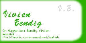 vivien bendig business card